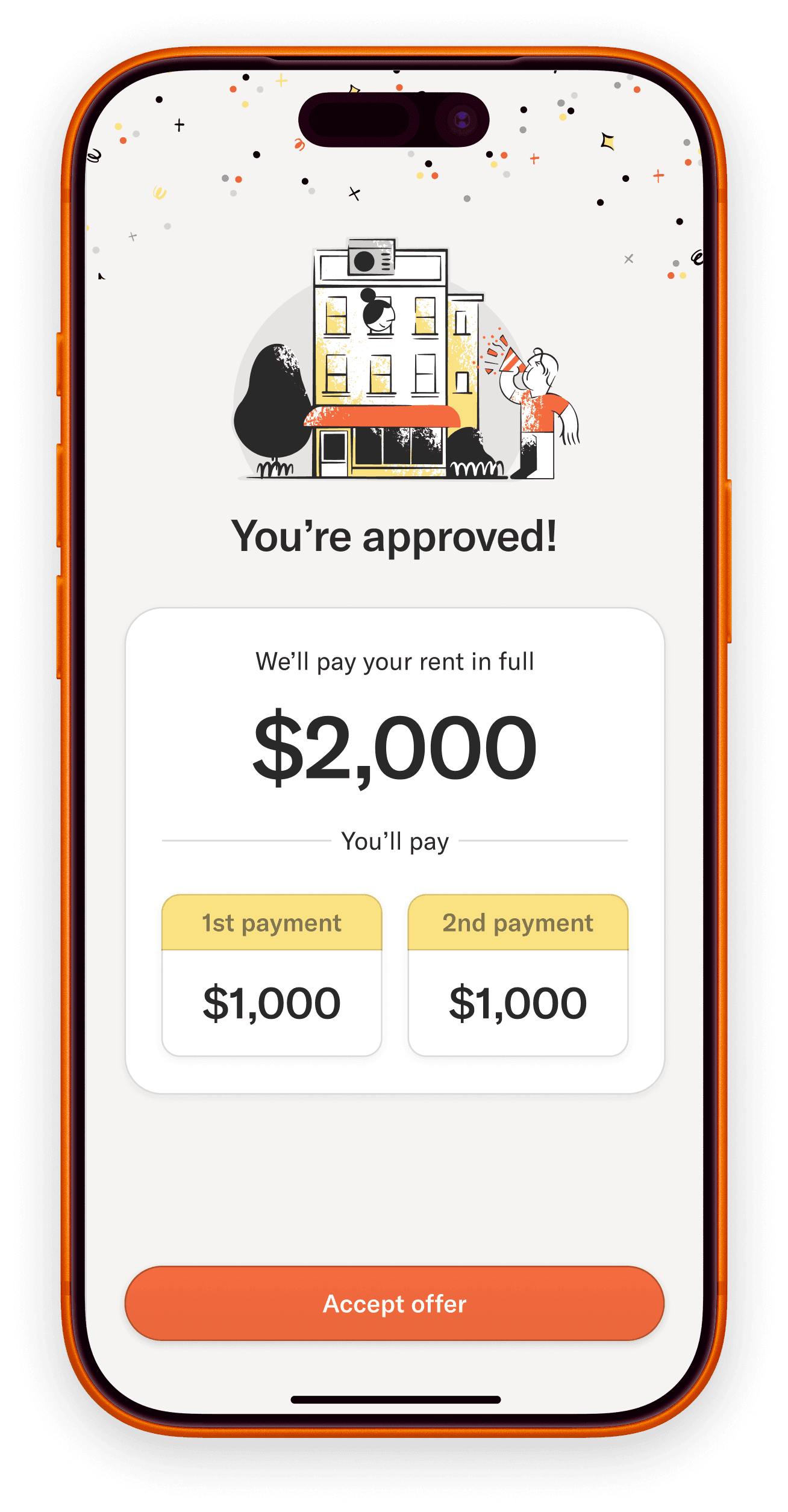 Split Pay app on a phone