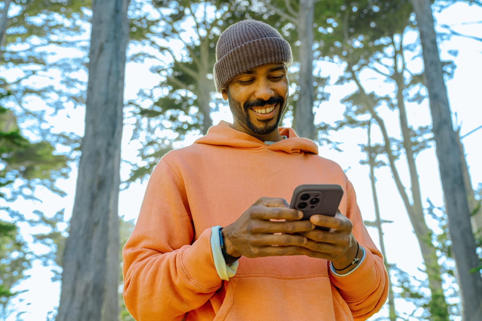 using the Split Pay app outdoors