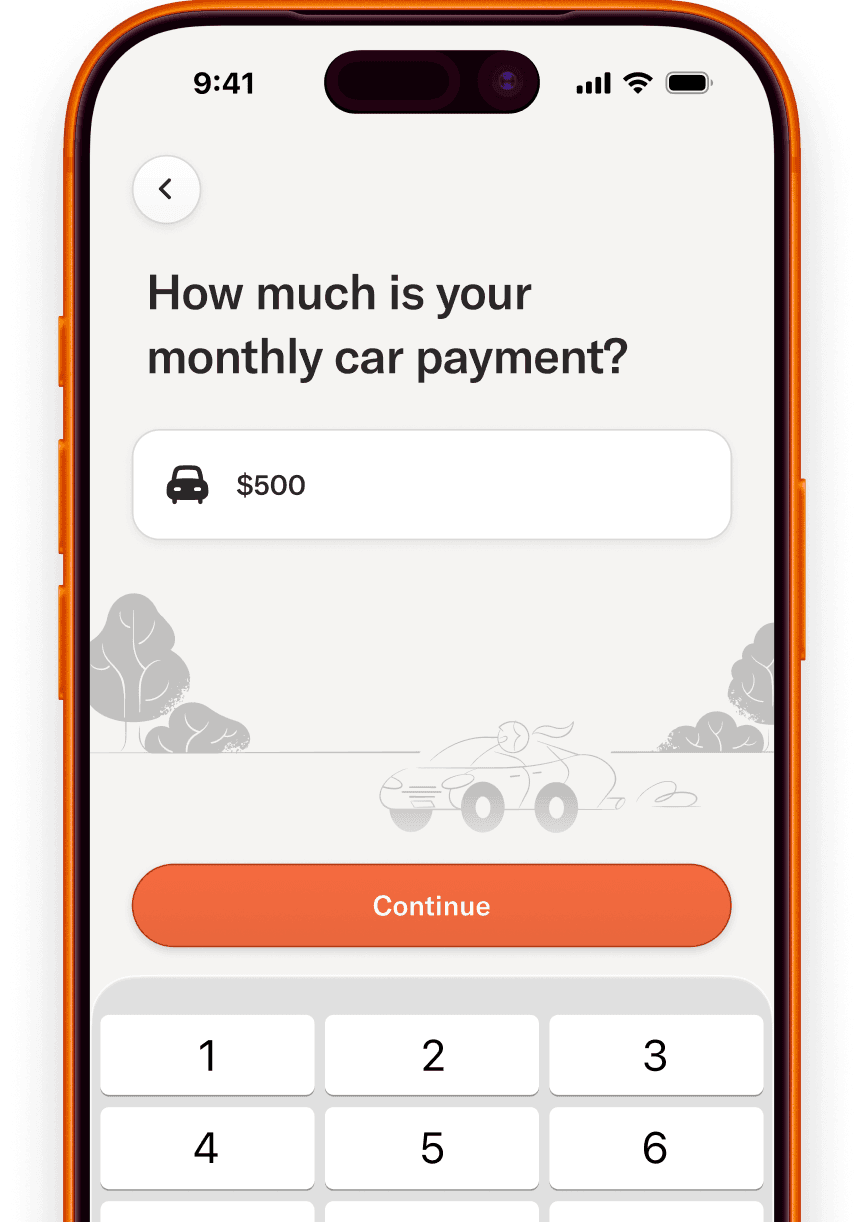 app view: how much is your monthly car payment