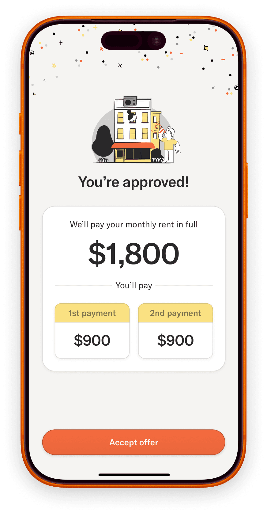 Split Pay app on a phone