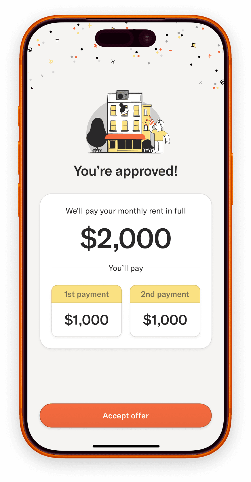 Split Pay app on a phone