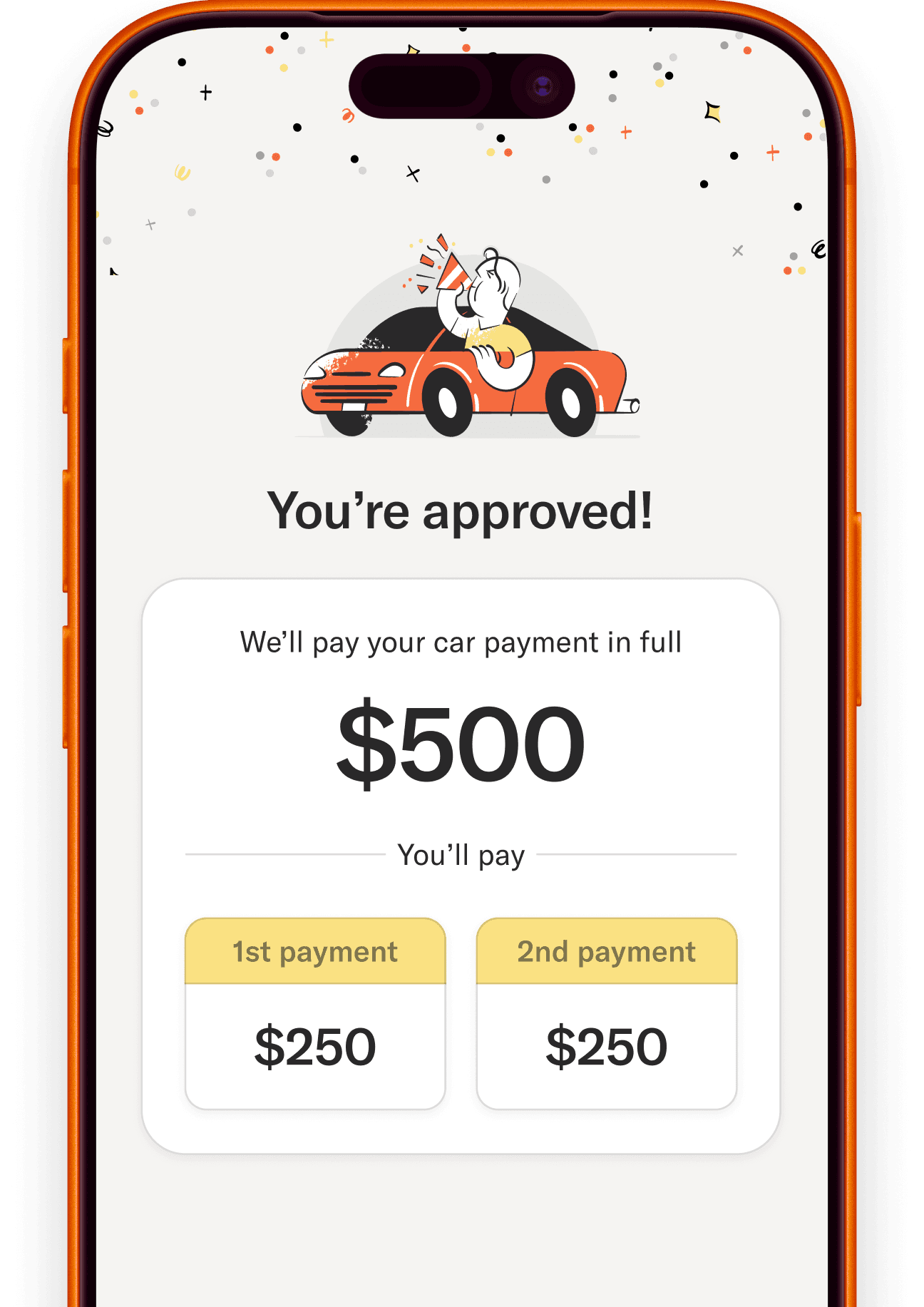 app view: you are approved